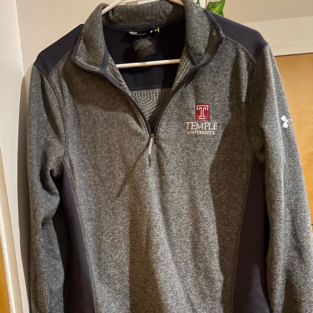 under armour temple univ quarter zip sweatshirt